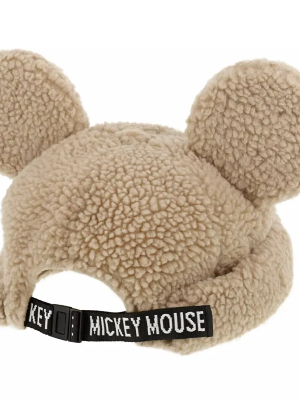 Tokyo Disney Resort Mickey Fluffy Beige Ear Cap Hat 58cm Japan NWT